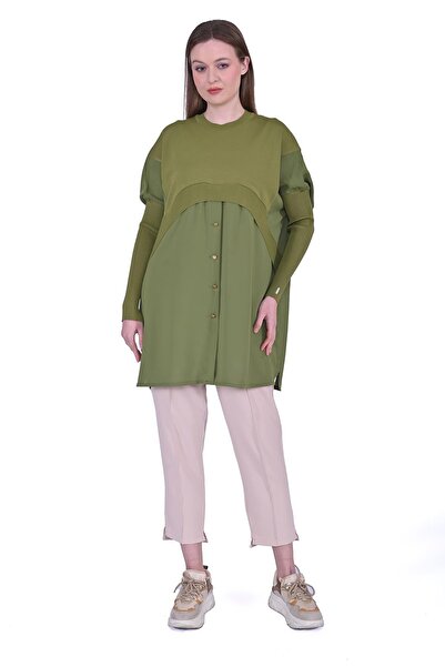 Invee Shirt Knitwear Tunic Green