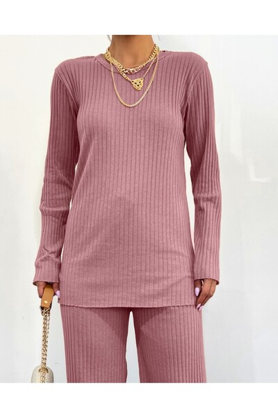 Modamorfo Crew Neck Camisole Set -Powder