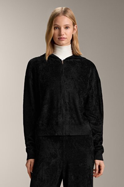 Oysho Fine chenille hooded jacket