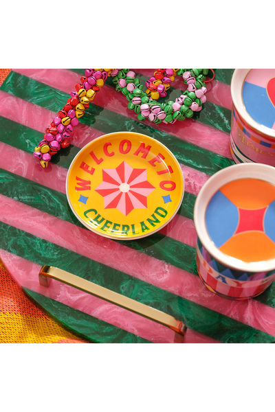 Zsa Zsa Zsu Luohu Porselen Tabak 10x10x1 Cm Sarı