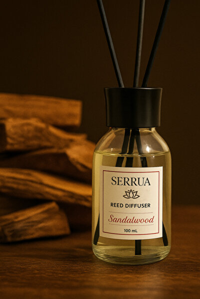 Sandal Ağacı Çubuklu Oda Kokusu 100ml Bambu Kokusu Sandalwood Reed Diffuser 100ml