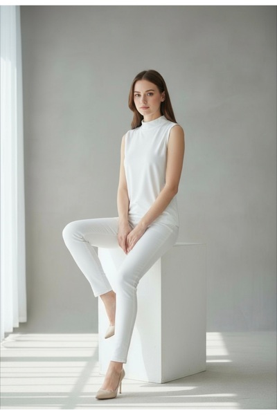 ENDAMIM Short Fisherman Collar Combed Cotton Thin Soft Textured Lining / Underwear