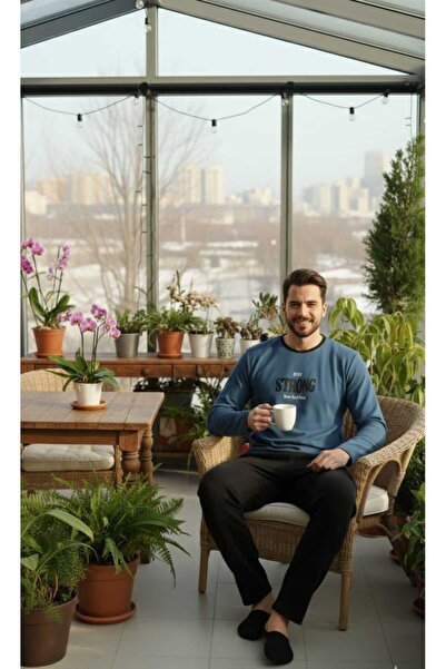 Sude HOMEWEAR ΑΝΔΡΙΚΗ ΣΕΤ ΠΙΤΖΑΜΑ FLEECE