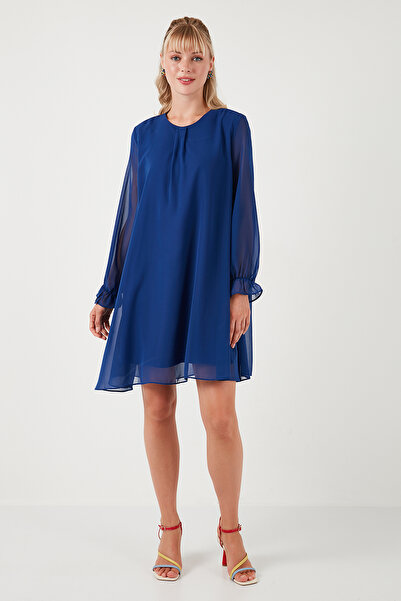 Lela Crew Neck Long Sleeve Chiffon Evening Dress Dress 611El303