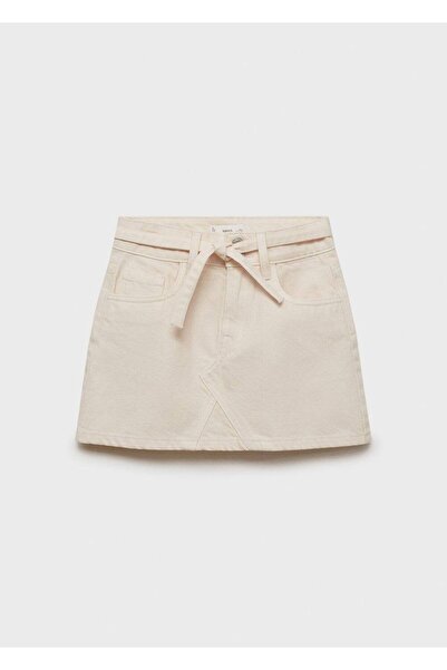 MANGO Kids Bağ detaylı denim etek