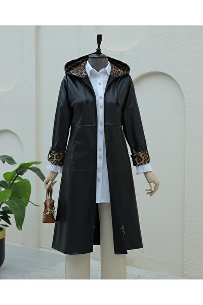 Modamorfo Шкіряна сумка на блискавці з відкидним рукавом - чорна