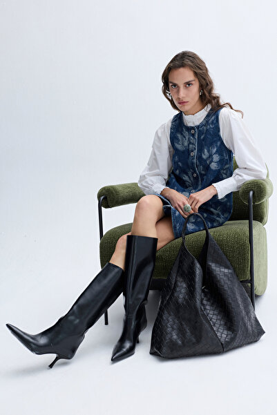 Mudo Embroidered Mini Jean Dress