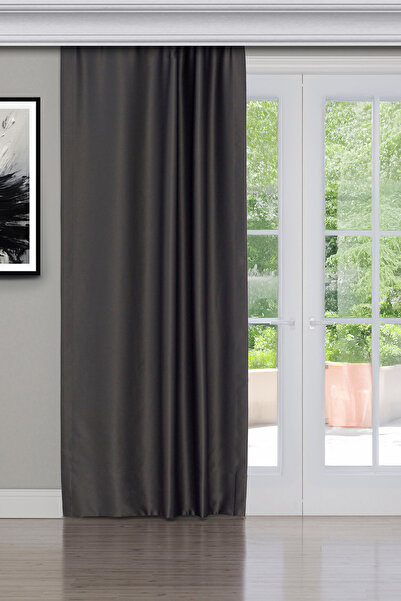 Gauze Fabric Design Cortina de fundal Blackout Gri închis cu caracteristică d...