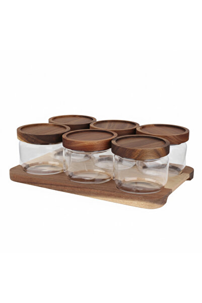 Vera Bambu 6'lı 320 ml AKASYA Kapaklı Cam Kavanoz Seti | Kahvaltılık, Reçelli...