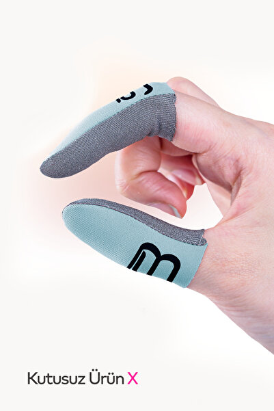 Bhave Hybrid Parmaklık-Kutusuz-1 Çift-turkuaz-pubg Parmak Eldiveni-Ter Geçirm...