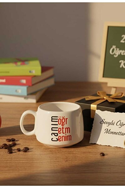 PRİNTOPİA DESİGN Teacher's Day Written Ceramic Handmade Mug Cup Design - Special Gift Cup