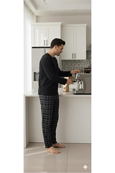 Sude HOMEWEAR Ανδρικό σετ πιτζάμες με μακριά μανίκια