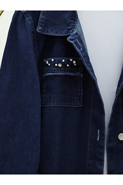 Modamorfo Stone Detailed Jacket Trousers Jeans Set - Navy