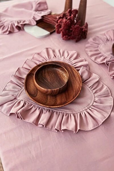 KaiHome Frilly Linen Supla / 2Pcs American Service Rosy Heart