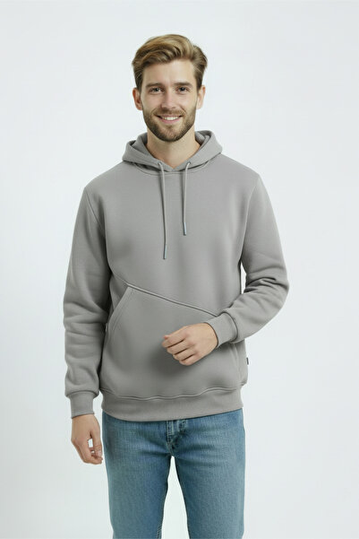 Veleno Ανδρικό φούτερ Stone 3 Thread Oversize με φαρδιά γραμμή, πλαϊνές τσέπε...