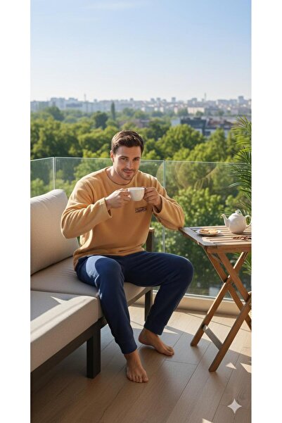 Sude HOMEWEAR ΑΝΔΡΙΚΗ ΣΕΤ ΠΙΤΖΑΜΑ FLEECE