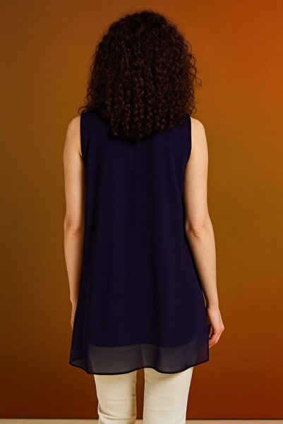 Nisa Luxury Boutique Front and Back Chiffon Detail Tunic