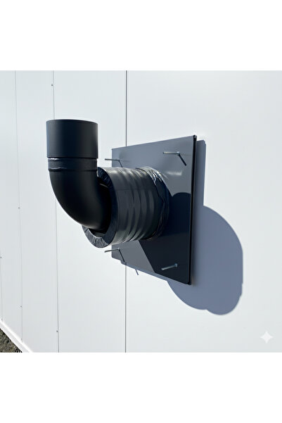 Tunca Isı yalıtımlı baca adaptörü ANTRASİT Soba borularına uygun