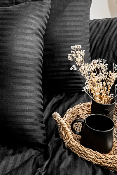 True Home Collection 8 τεμάχια ριγέ σατέν μαξιλαροθήκες |   50 x 70 εκατοστά