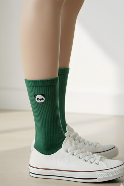 AYDK Cute Unisex Panda Animal Embroidered Tennis Socket Summer Winter Women M...