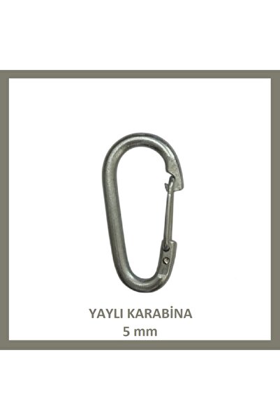 Adilon Karabina, Yaylı, 5 mm, Askı, Çengel, Kanca, Anahtarlık