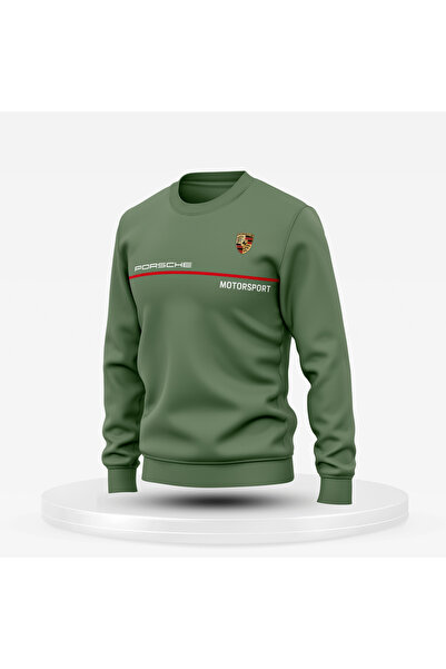 Bulvar Lee Crew Neck Porsche Printed Men's Sweatshirt / Car