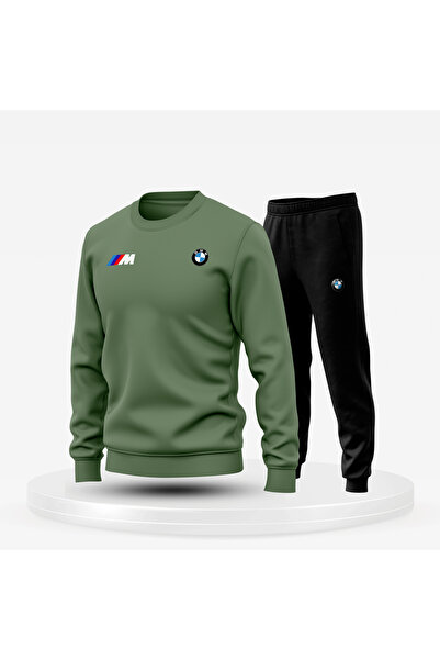 Bulvar Lee Crew Neck Bmw Printed Men's Tracksuit Set / Car