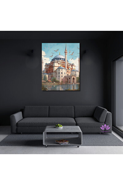 LİLYHOBBYLAND Sayılarla Boyama Seti Kasnağa Gerili İslami Eserler 40x50 cm: F...