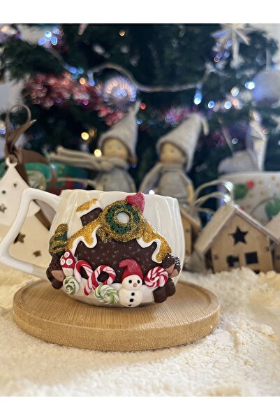 Niveis Kişiye Özel El Yapımı Tasarım Çikolata Ev Desenli Hediyelik Porselen f...