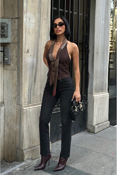 MEECY Women's Jean High Waist Boyfit Stretch Fabric Stretchy Denim Pants