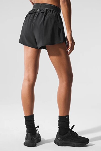 HepsitrentStore Black Elastic Waist Short Skirt