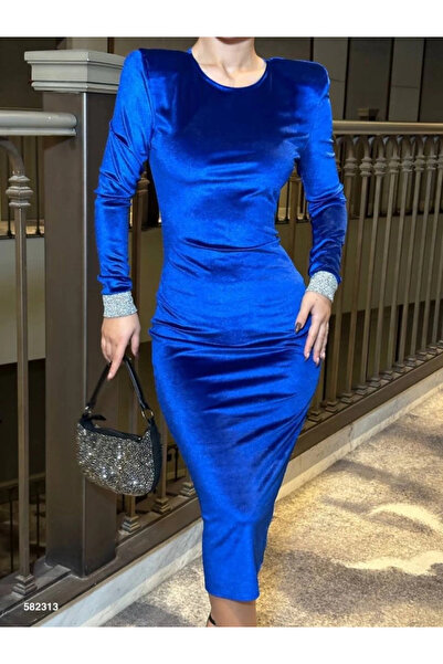 Wheat Butik Γυναικείο φόρεμα με μίντι μήκος από βελούδινο ύφασμα με επένδυση ...