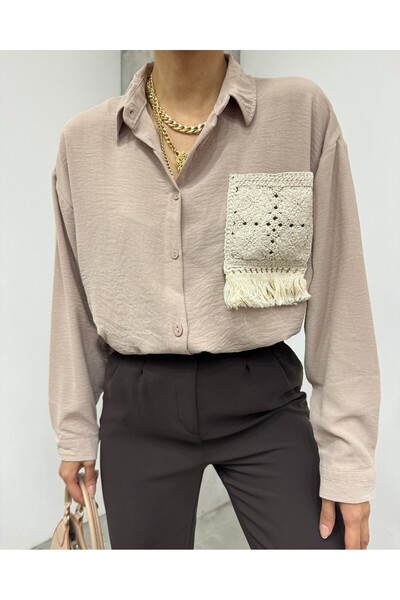 Modamorfo Knitted Pocket Buttoned Ayrobin Shirt