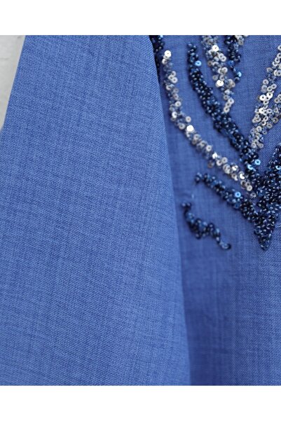 Modamorfo Flitteres elülső részű hosszú ing - Indigo