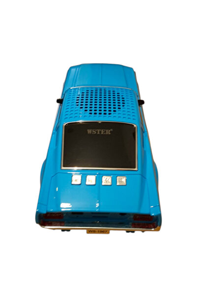 Vision XXI Car Ford Mustang 1967 Fastback, FM Radio, 10W Speaker, USB Cable, Bluetooth Wireless, 25 cm, blue