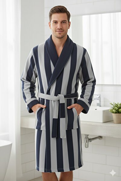 Özdilek Deep Blue Кадифейний халат - розмір L, Шаліака