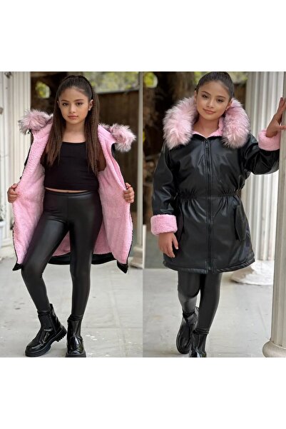 KOKOŞ BEBEK Leather Girl's Coat 4/13 Years Old