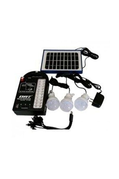 gold light At-999 Solar Güneş Enerjili Aydınlatma Sistemi Kamp Lambası 3 Adet Lambalı