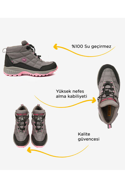 Greyder Kız Çocuk Gri Su Geçirmez Outdoor Bot 5K5GB00170