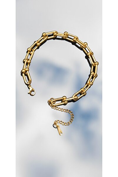 Rua Jewelry Çelik Italyan Tiffany Bileklik 7 Mm Altın Renk | Kararmaz ,unisex...
