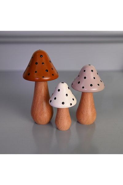 Zyt Tasarım Ahşap Mantar Dekor Şans Mantarı