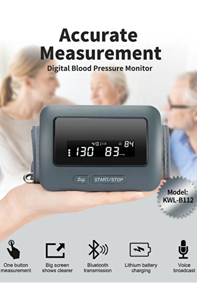 ETG Blood Pressure Monitor Upper Arm One-Piece Digital Home BP Monitor (Cuff 22-32cm)