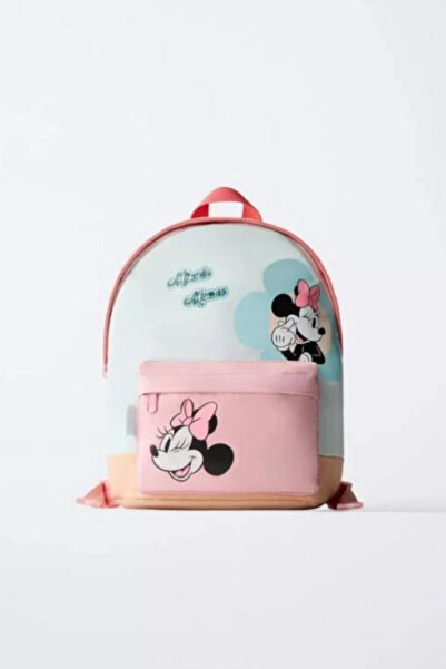 Kidmark Çocuk Modası Çocuk Minnie Mousse Renkli Suni Deri Çanta