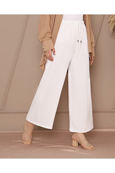 Modamorfo Široké nohavice v elastickém pase se šněrováním