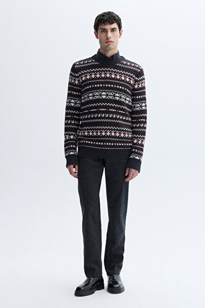 Mudo Jacquard Cycling Collar Sweater