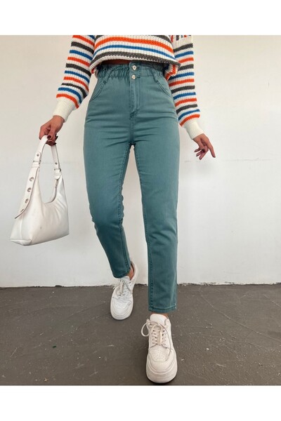 Modamorfo High Waist Jeans with Elastic Waist