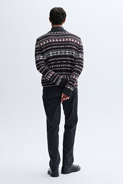Mudo Jacquard Cycling Collar Sweater