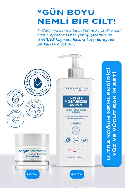 Acqua Perfection Ultra Yoğun Nemlendirici Yüz ve Vücut Bakım Seti Uva-Uvb Kor...