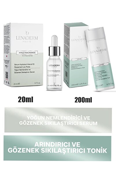 Lenaderm Lotion 200 ml+Lenaderm Hyalo Niacinamide Serum 20 ml