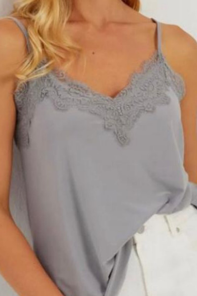 Balenbi Women's Lace Detailed Rope Strap Sandy Blouse 1070